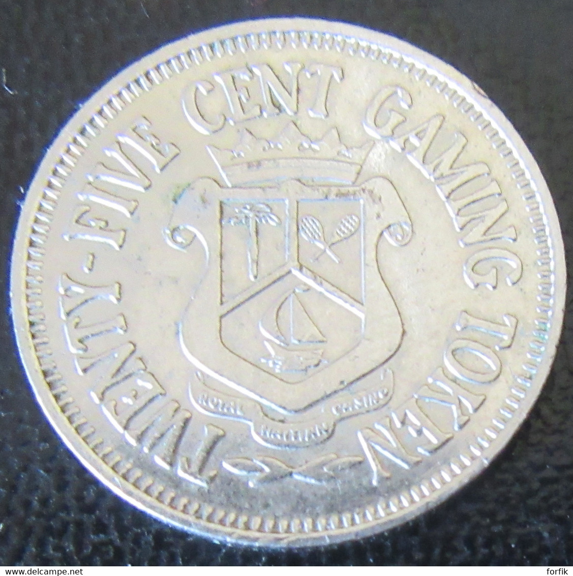 Haïti - Jeton / Token Royal Haitian Casino - 25 Cent Gaming Token5,5g - 24 Mm - Casino