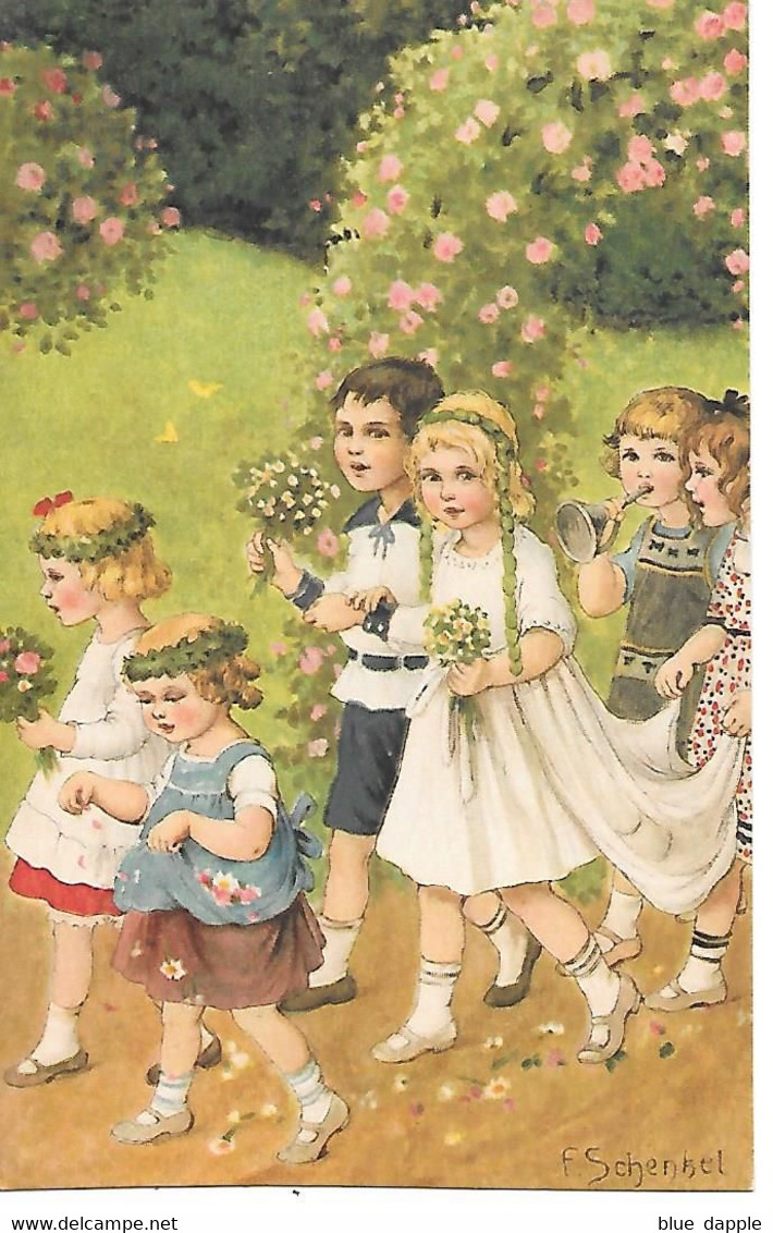 Illustrator F. Schenkel - Children's Wedding, Kinderhochzeit, Mariage D'enfants, Matrimonio Di Bambini - Schenkel, Franziska