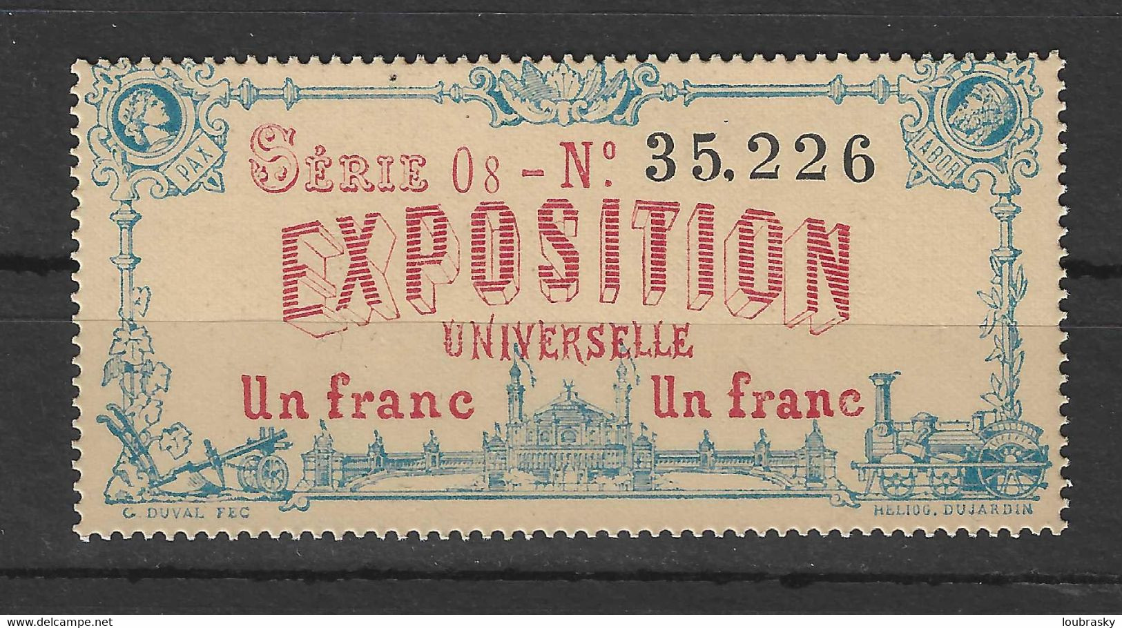 Vignette - Poster Stamp. 1900 - PARIS Exposition Universelle - Erinnophilie