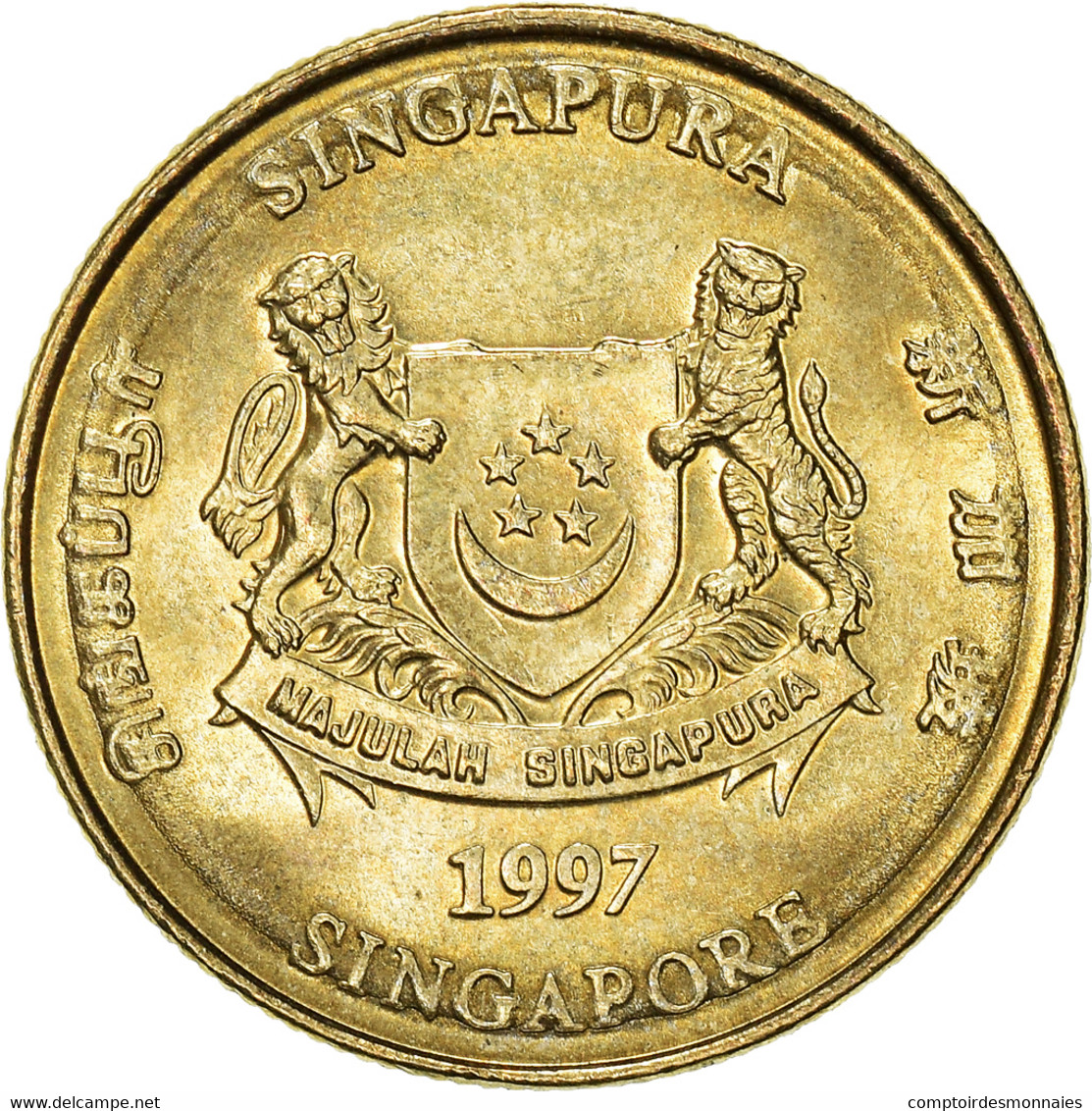 Monnaie, Singapour, 5 Cents, 1997 - Singapour