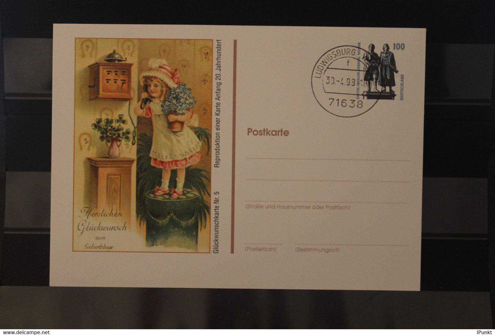 Deutschland Ganzsache  Glückwunschkarte Nr. 5; 1998 - Private Postcards - Used