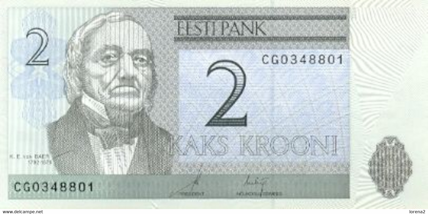 Billete Estonia P-70. 2 Kroon 1992. Ref. 6eston-70 - Estonie