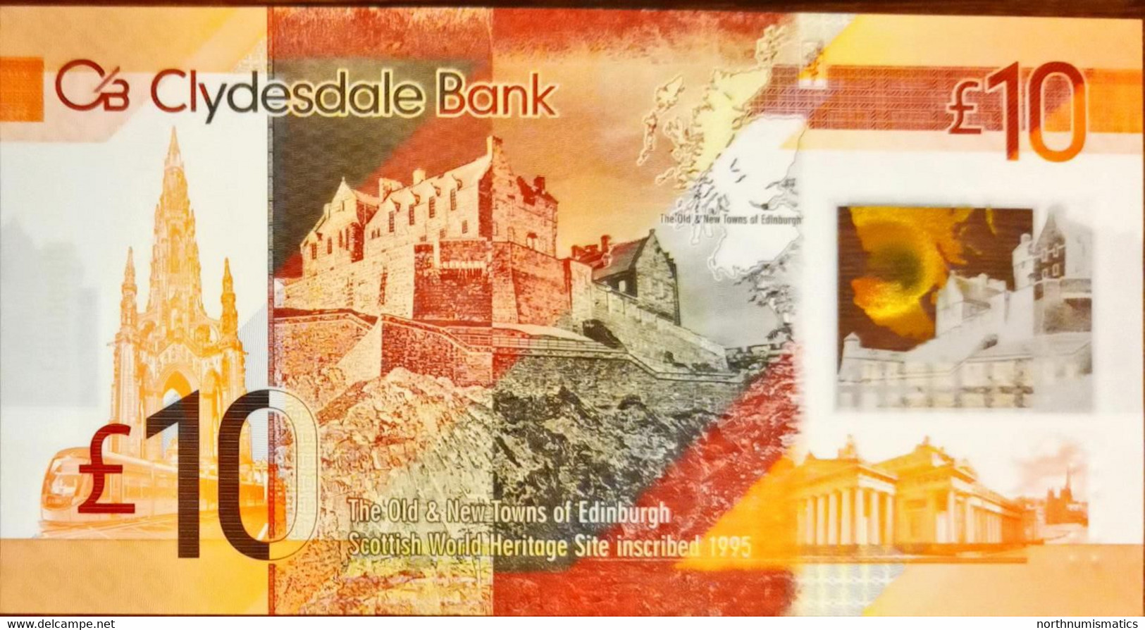 Scotland 10 Pounds 2017 UNC  Clydesdale Bank   Polymer E/ZZ Replacement - 10 Ponden