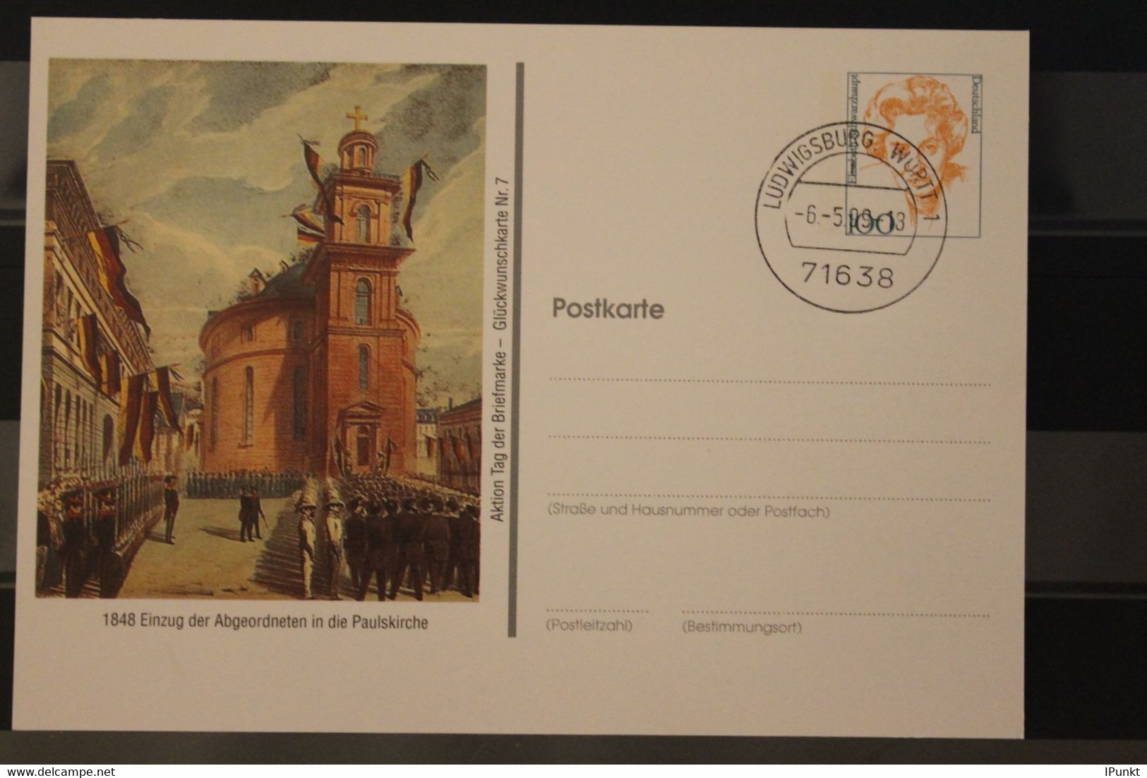 Deutschland Ganzsache  Glückwunschkarte Nr. 7 - Postales Privados - Usados