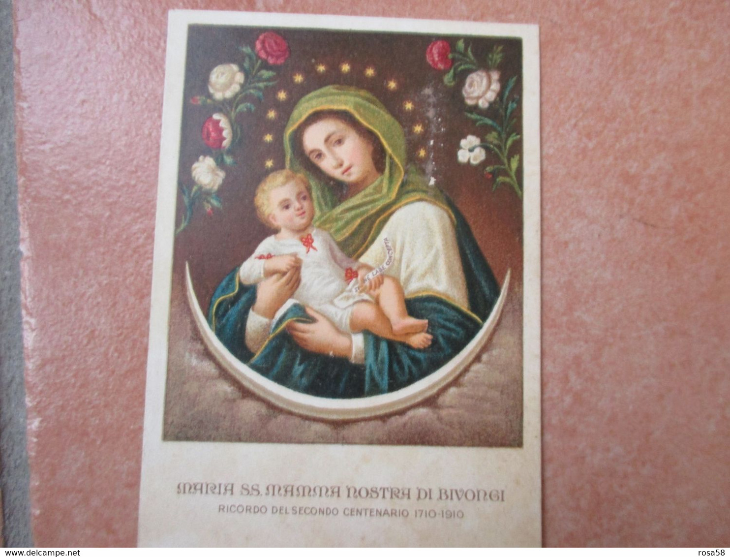 CRISTIANESIMO MARIA SS.MAMMA NOSTRA Di BIVONGI Ricordo 2°cent. 17101910 Reggio Calabria - Andachtsbilder