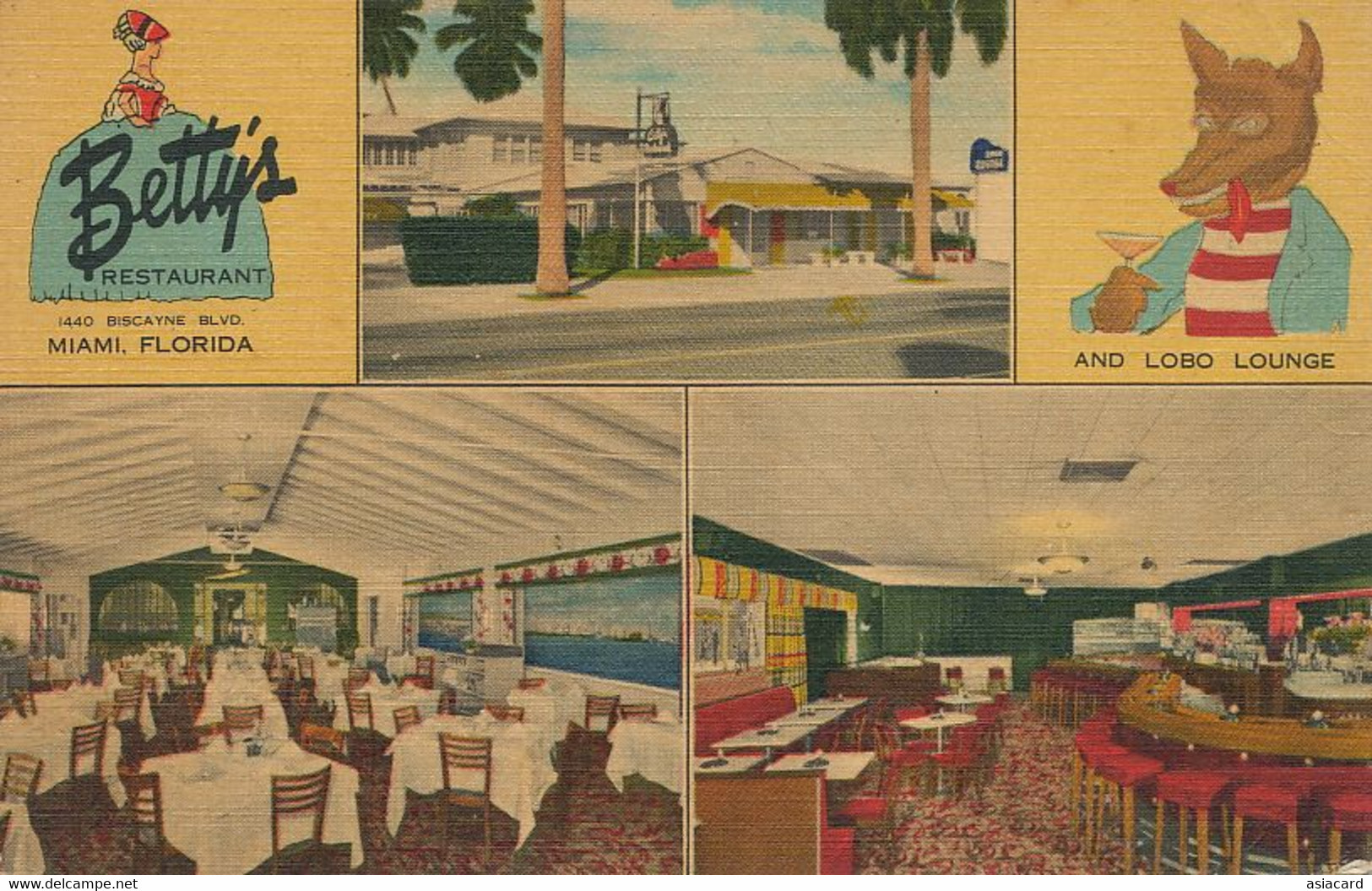 Betty's Restaurant And Lobo Lounge Human Wolf Loup - Miami
