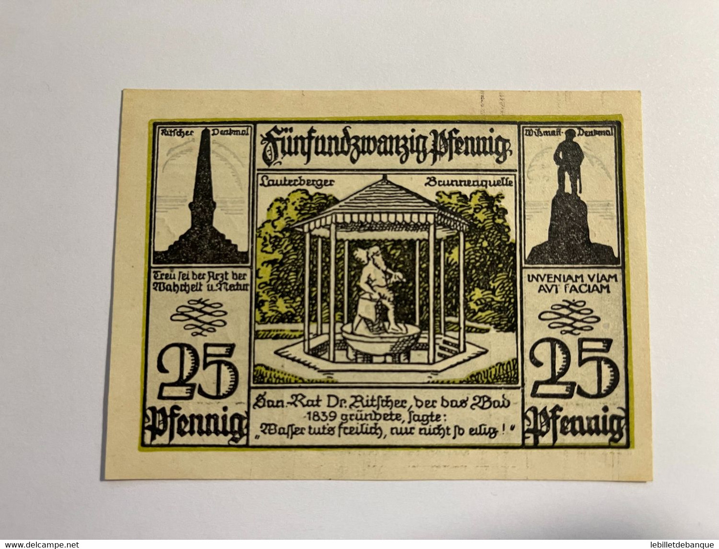 Allemagne Notgeld Lauterberg 25  Pfennig - Collections