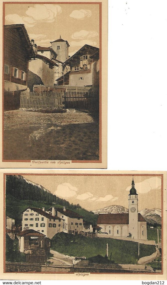 1910/20 - SPLUGEN , 2Stk. Gute Zustand, 2 Scan - Splügen