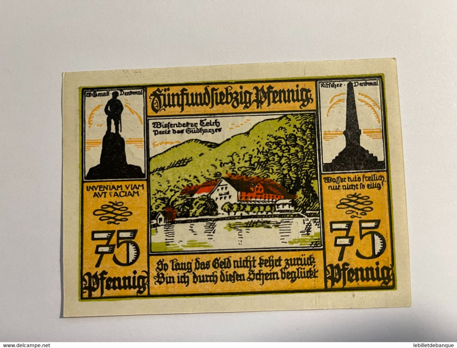 Allemagne Notgeld Lauterberg 75  Pfennig - Sammlungen