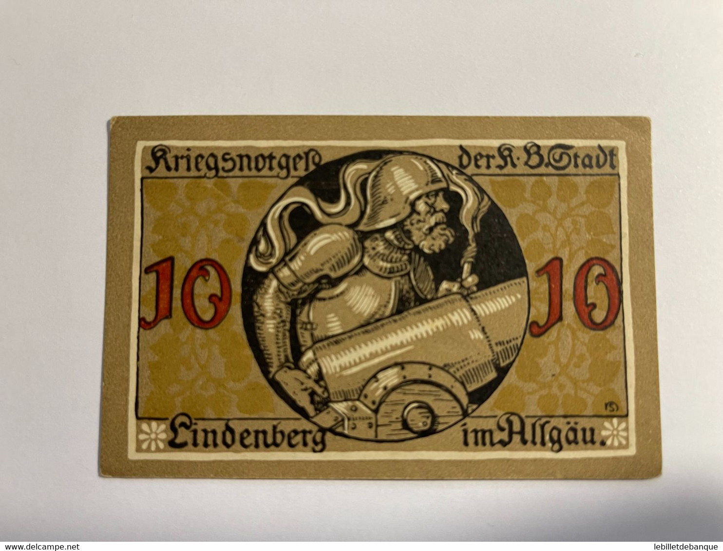 Allemagne Notgeld Lindenberg 10  Pfennig - Collections
