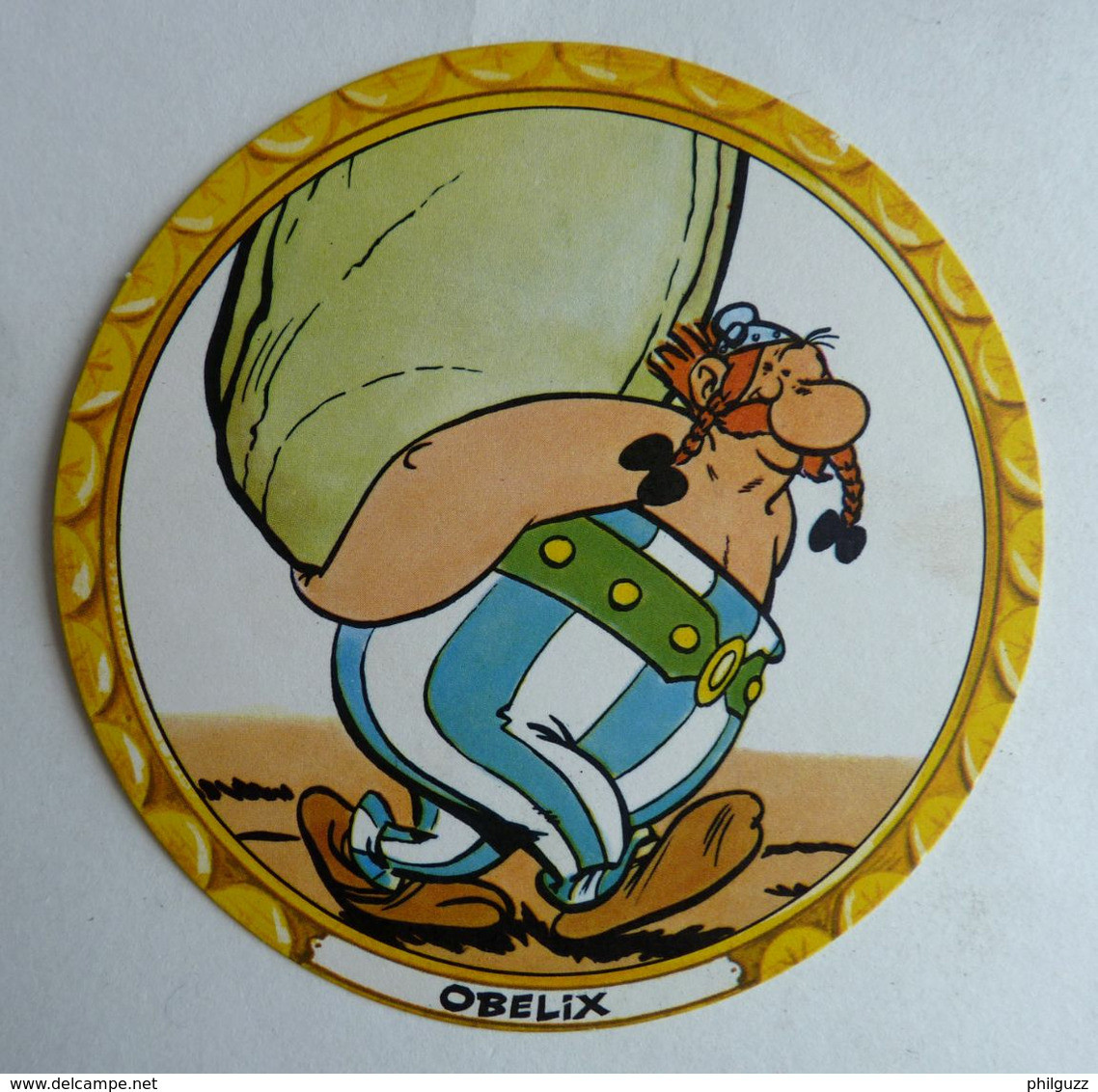 IMAGE ASTERIX LA VACHE QUI RIT PORTRAIT 2 OBELIX 1967 - Objets Publicitaires