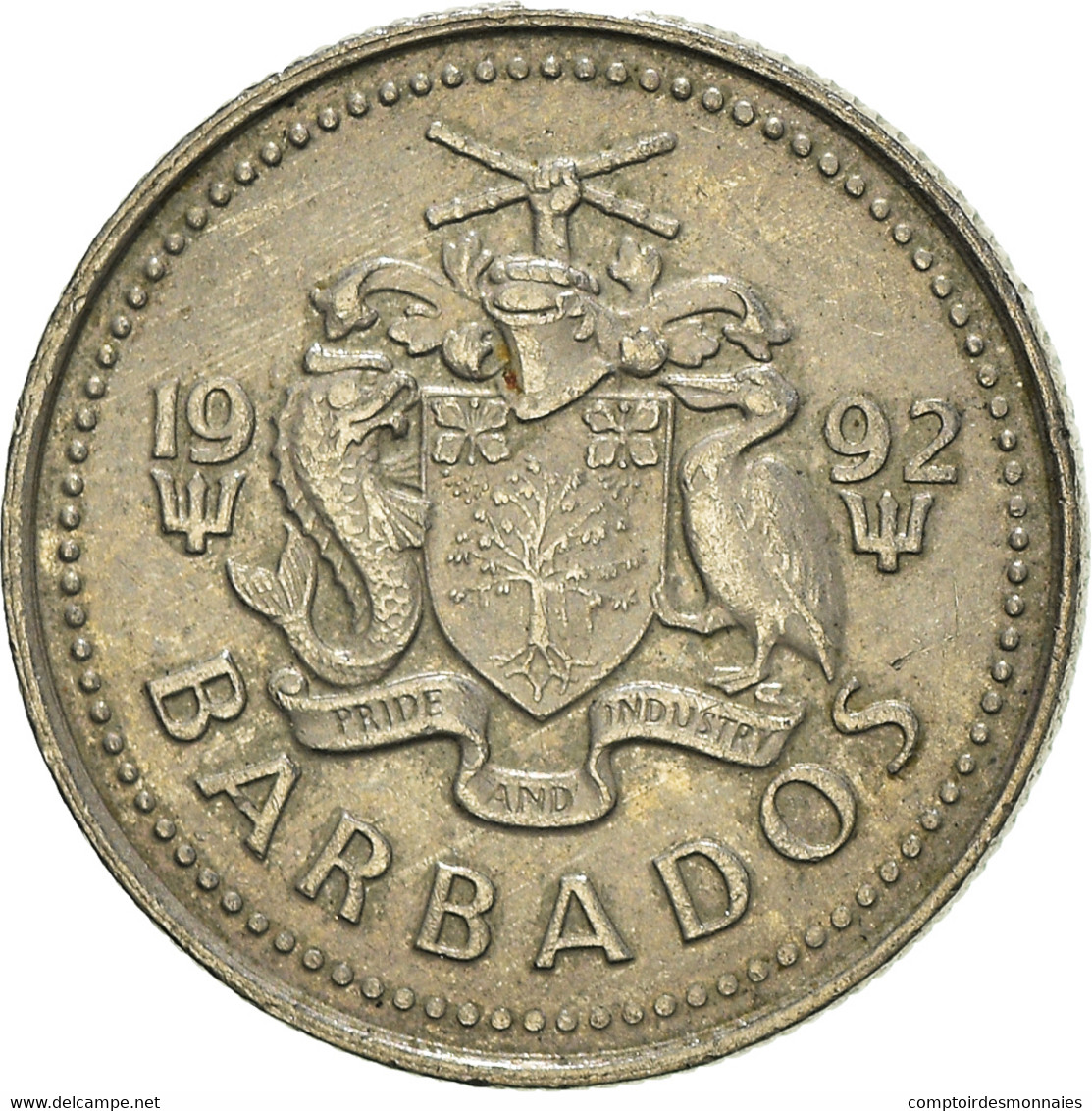 Monnaie, Barbade, 10 Cents, 1992 - Barbades