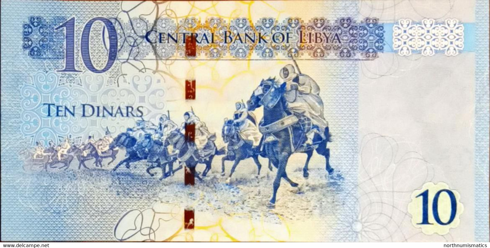 Libya 10 Dinars 10/1 Replacement Unc - Libya