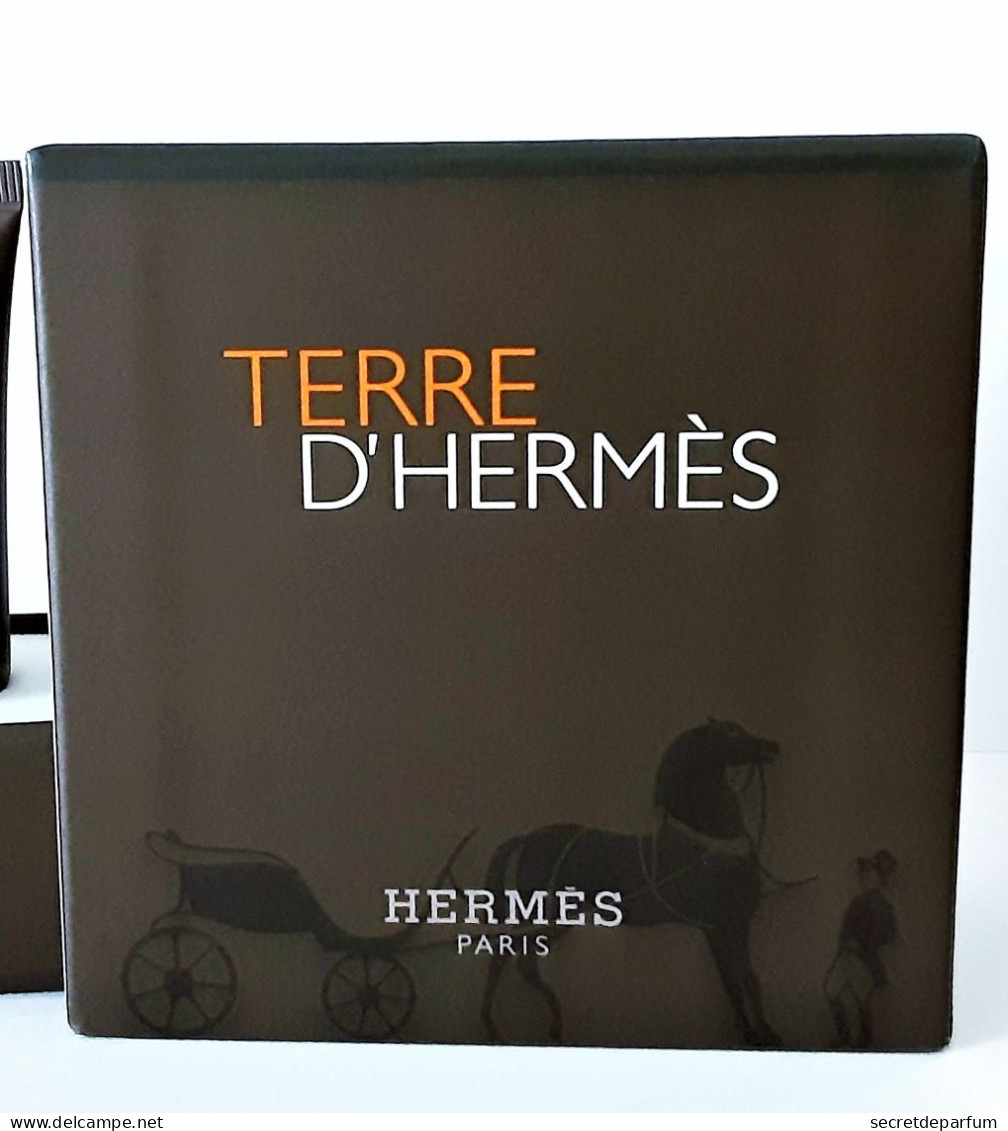 Miniatures De Parfum  COFFRET TERRE D’HERMÈS  De HERMES  MINIATURE  EDT SPRAY 12.5  Ml + EMULSION APRES RASAGE  15  Ml - Miniatures Hommes (avec Boite)