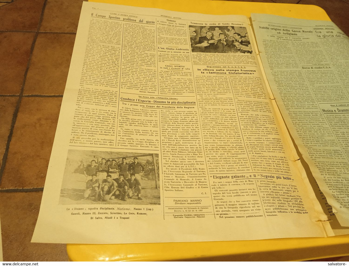 MONREALE NOSTRA- PERIODICO TURISTICO CULTURALE ANNO 2 NUMERO 11-12- 15 DICEMBRE 1958 - First Editions