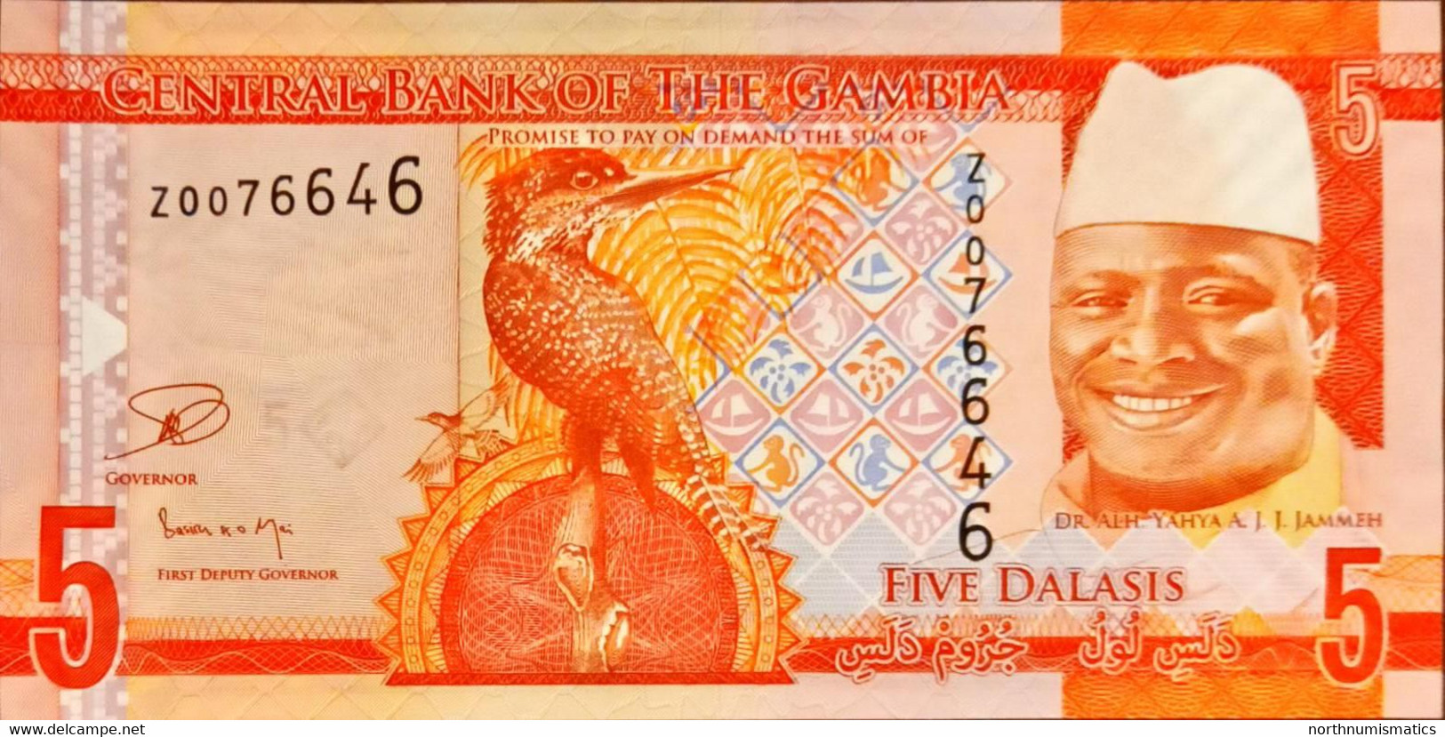 Gambia 5 DalasiS Z Replacement Unc - Gambia