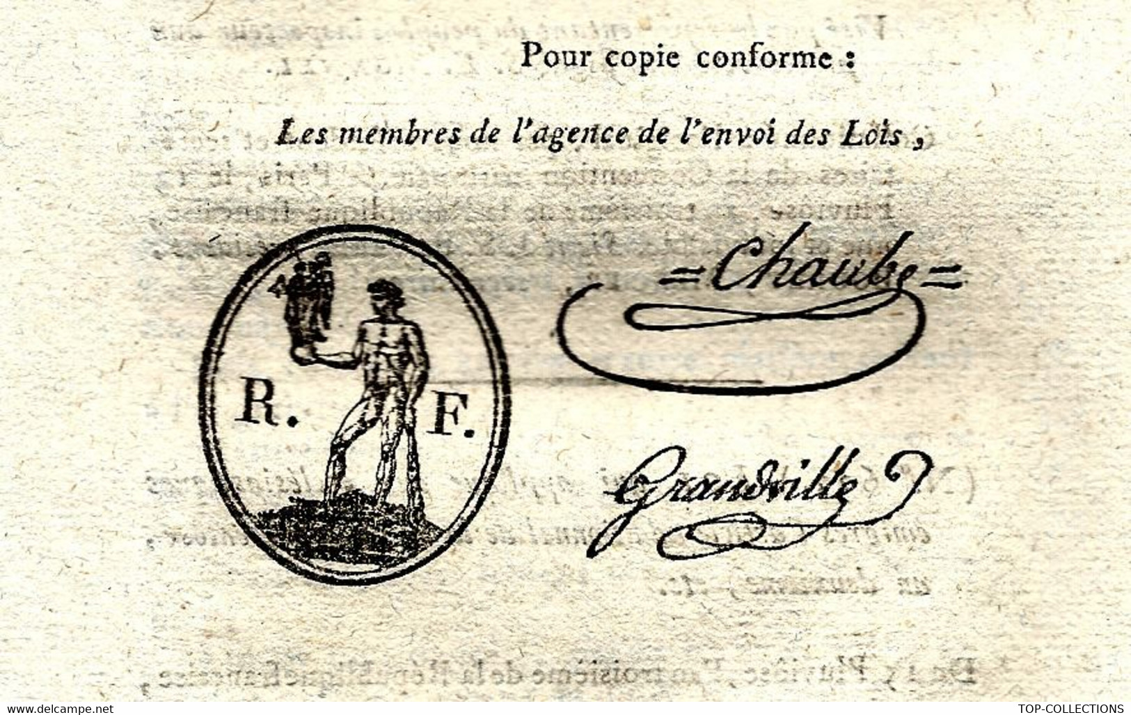 1795 LOI DE LA REPUBLIQUE FRANCAISE AN III 8 PAGES 2 Sign. Imprimées PARIS IMPRIMERIE NATIONALE Des LOIS - Decrees & Laws