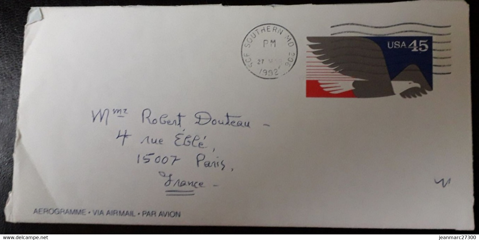 USA 1991 Postal Stationery 45c Aerogramme Birds Used 1992 - 1981-00