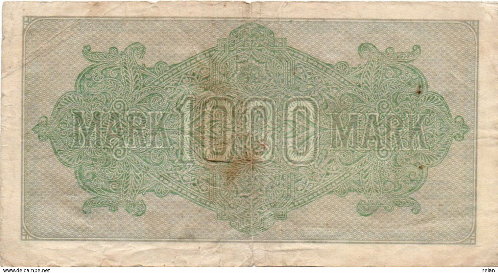 GERMANIA -1000 MARK 1922 - Wor:P-76c.3a, Ros:R-75i  - Filigrana: Maander - 1000 Mark