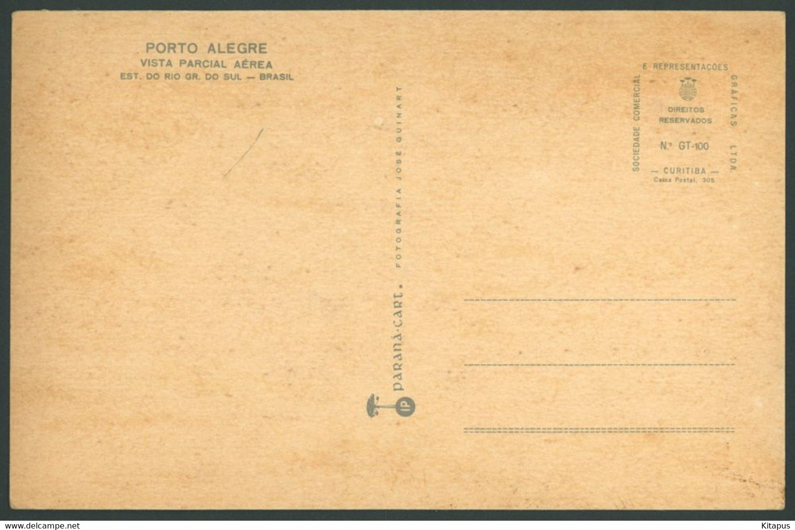 PORTO ALEGRE Vintage Postcard Brazil - Porto Alegre