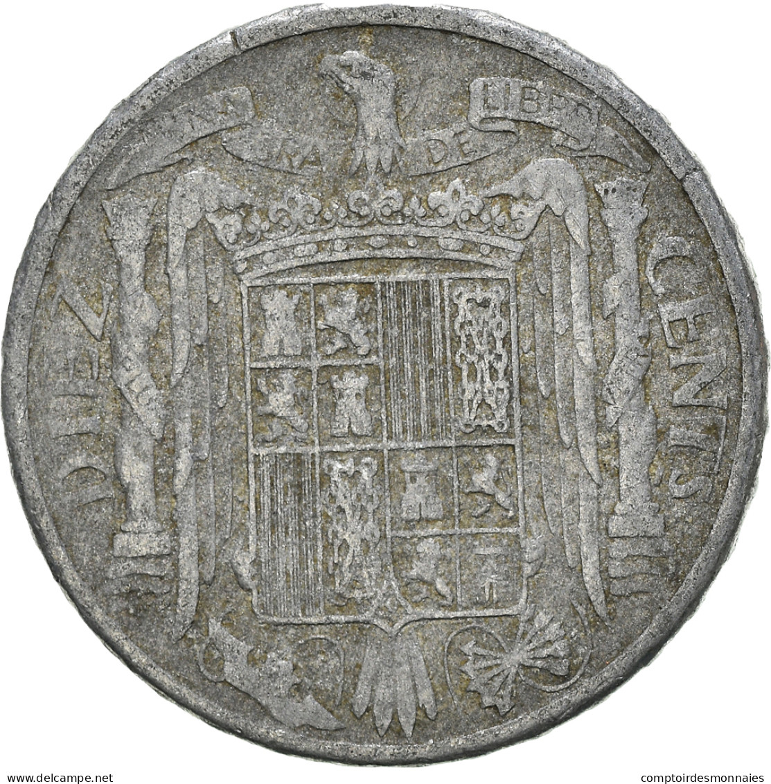 Monnaie, Espagne, 10 Centimos, 1945 - 10 Céntimos