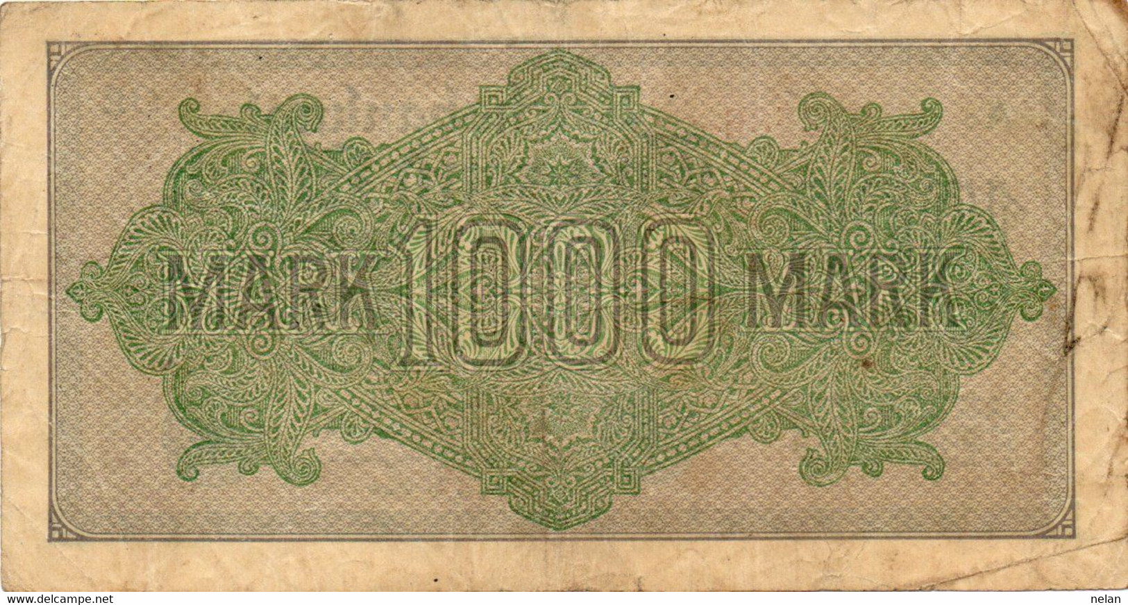 GERMANIA -1000 MARK 1922 - Wor:P-76b.2.2  - Filigrana: Dornen - 1000 Mark