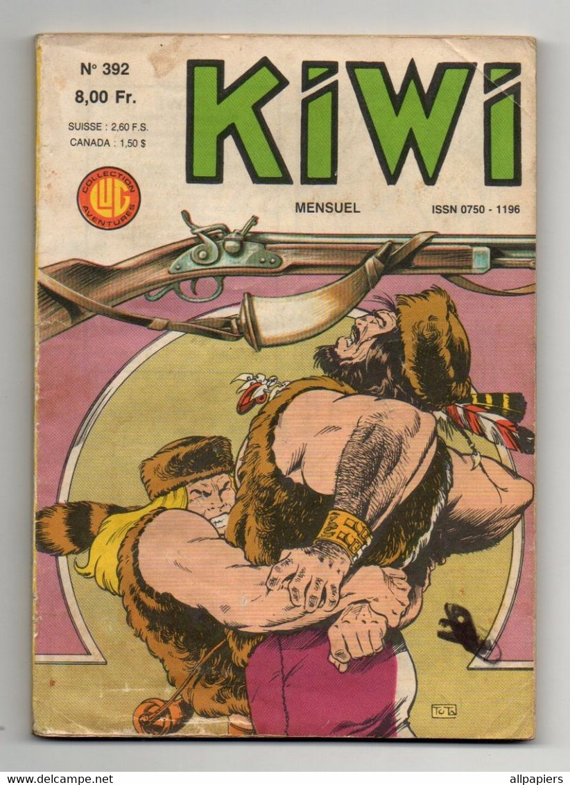Kiwi N°392 Blek Le Roc Et Le Petit Trappeur - Lone Wolf... - éditions LUG De 1987 - Kiwi