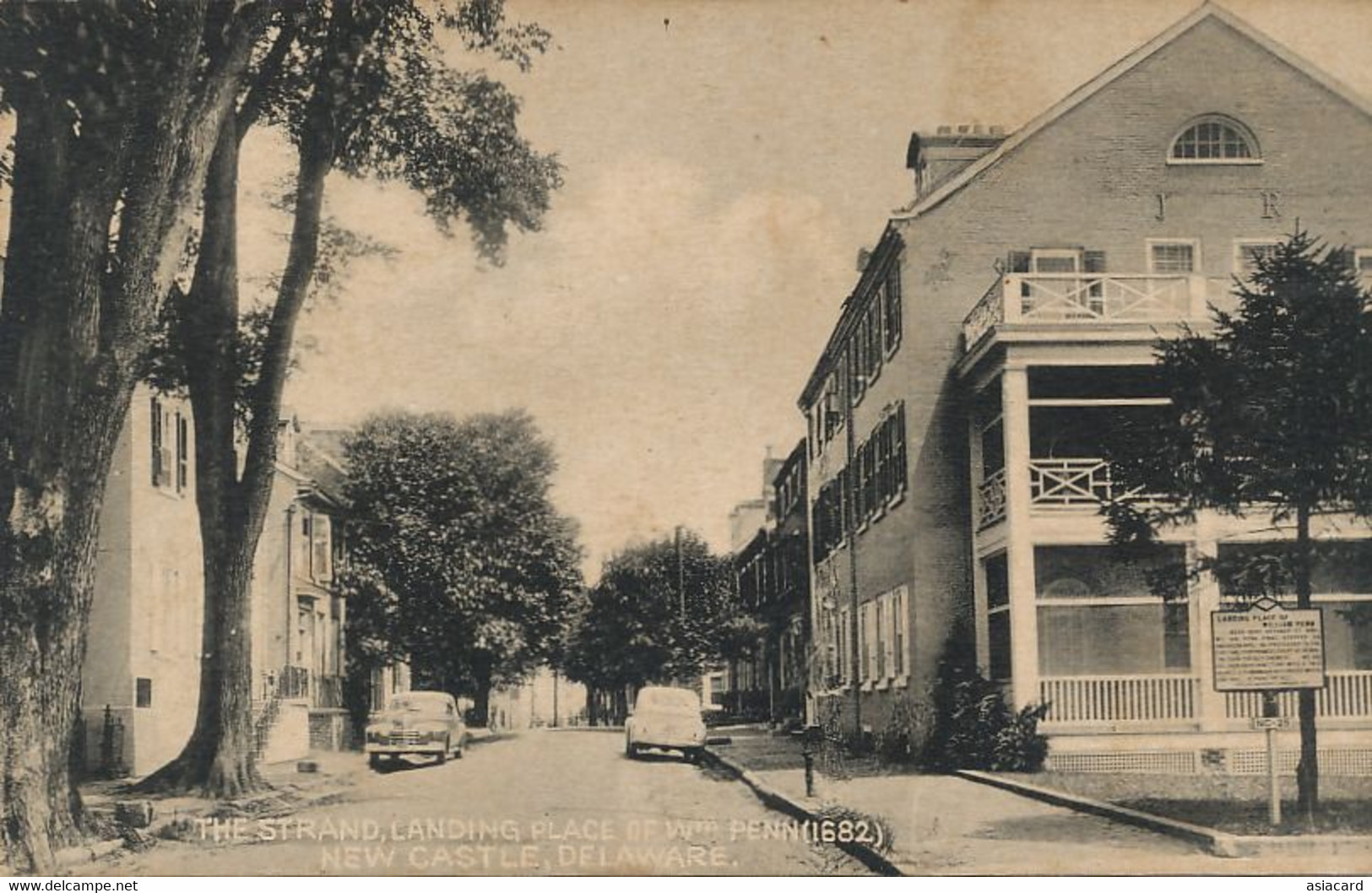 The Strand , Landing Place Of Penn 1682 . New Castle Delaware  American Cars Fifties - Autres & Non Classés