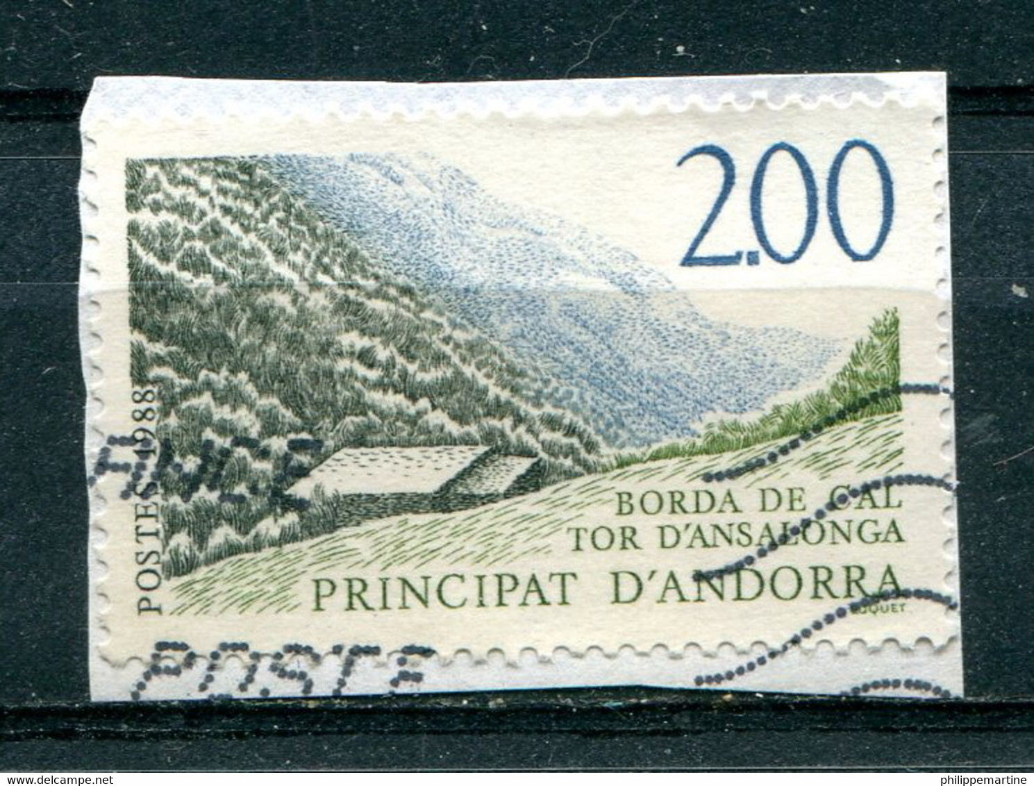 Andorre 1988 - YT 372 (o) Sur Fragment - Usados