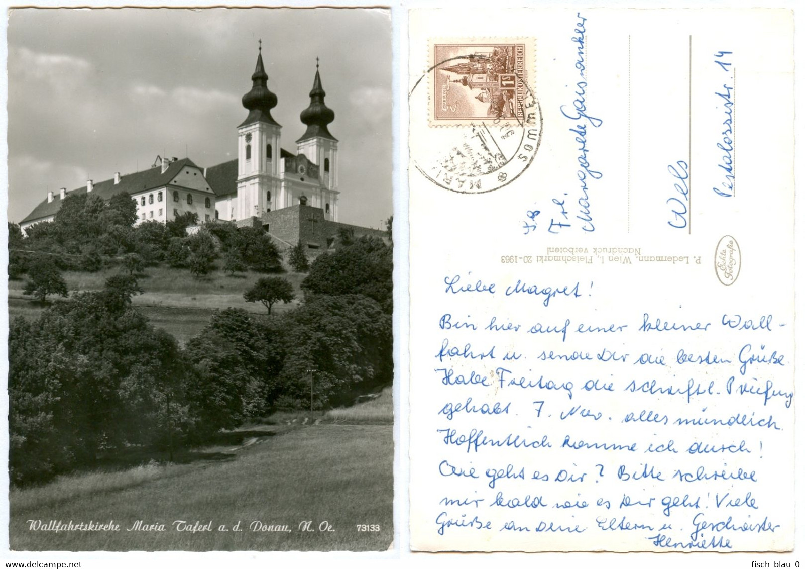 AK 3672 Maria Taferl Basilika Zur Schmerzhaften Muttergottes 1963 Wallfahrtskirche NÖ Nibelungengau Österreich Donau - Maria Taferl