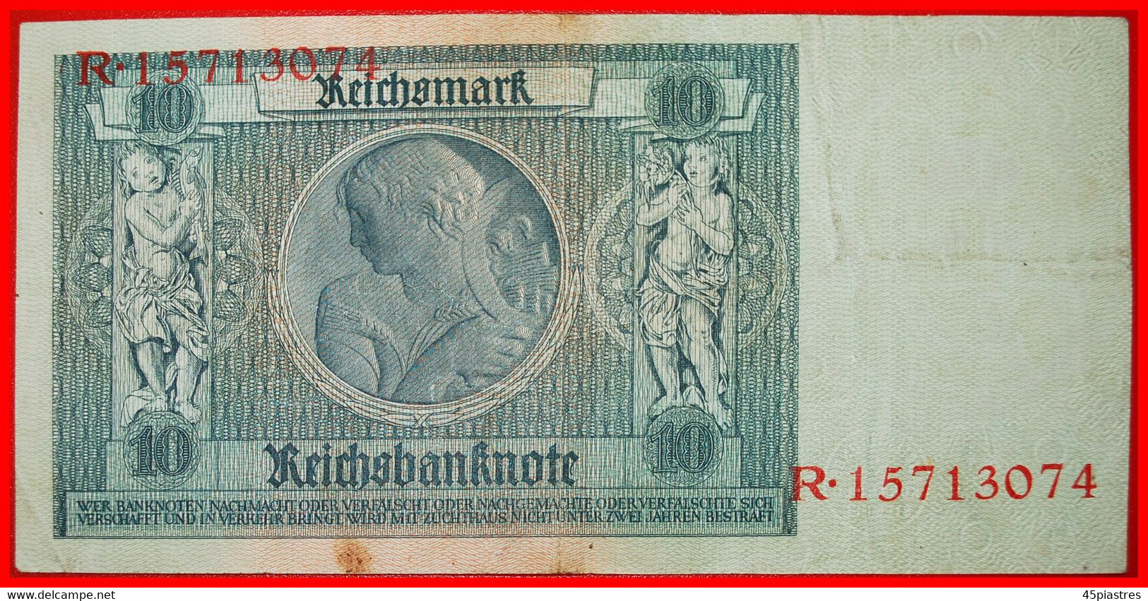 * REICHSBANKNOTE: GERMANY ★ 10 MARK 1929! R 15713074 LOW START ★ NO RESERVE! - 10 Mark