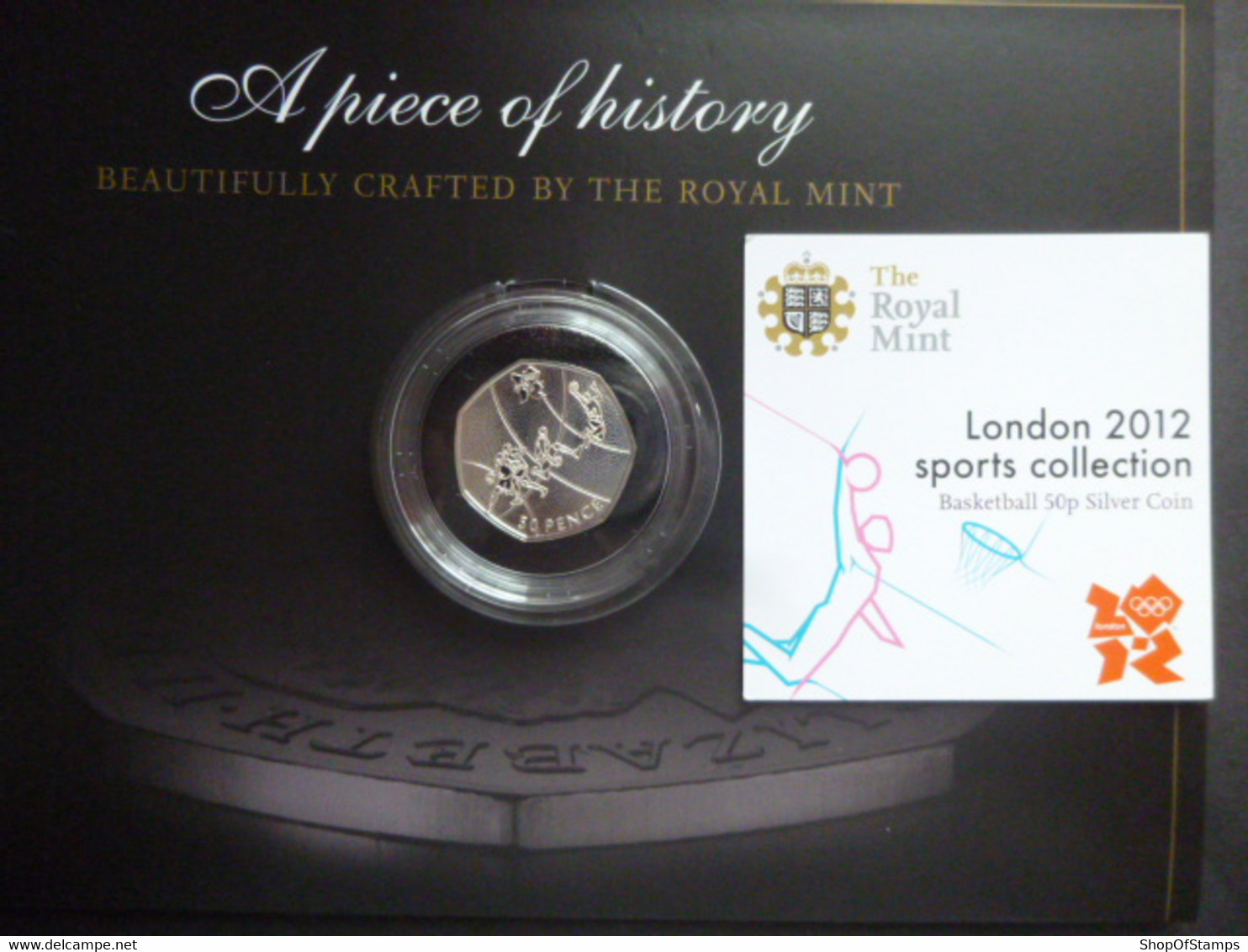 GREAT BRITAIN COIN OLYMPIC 2012 BASKETBALL 50p SILVER COIN - Sammlungen