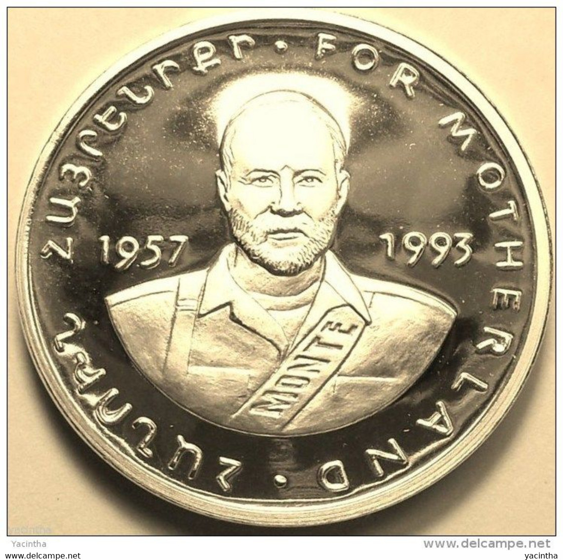 @Y@   Nagorno-Karabakh Armenia 1000 Dram 2004 Silver Coin. "For Motherland" - Nagorno-Karabakh