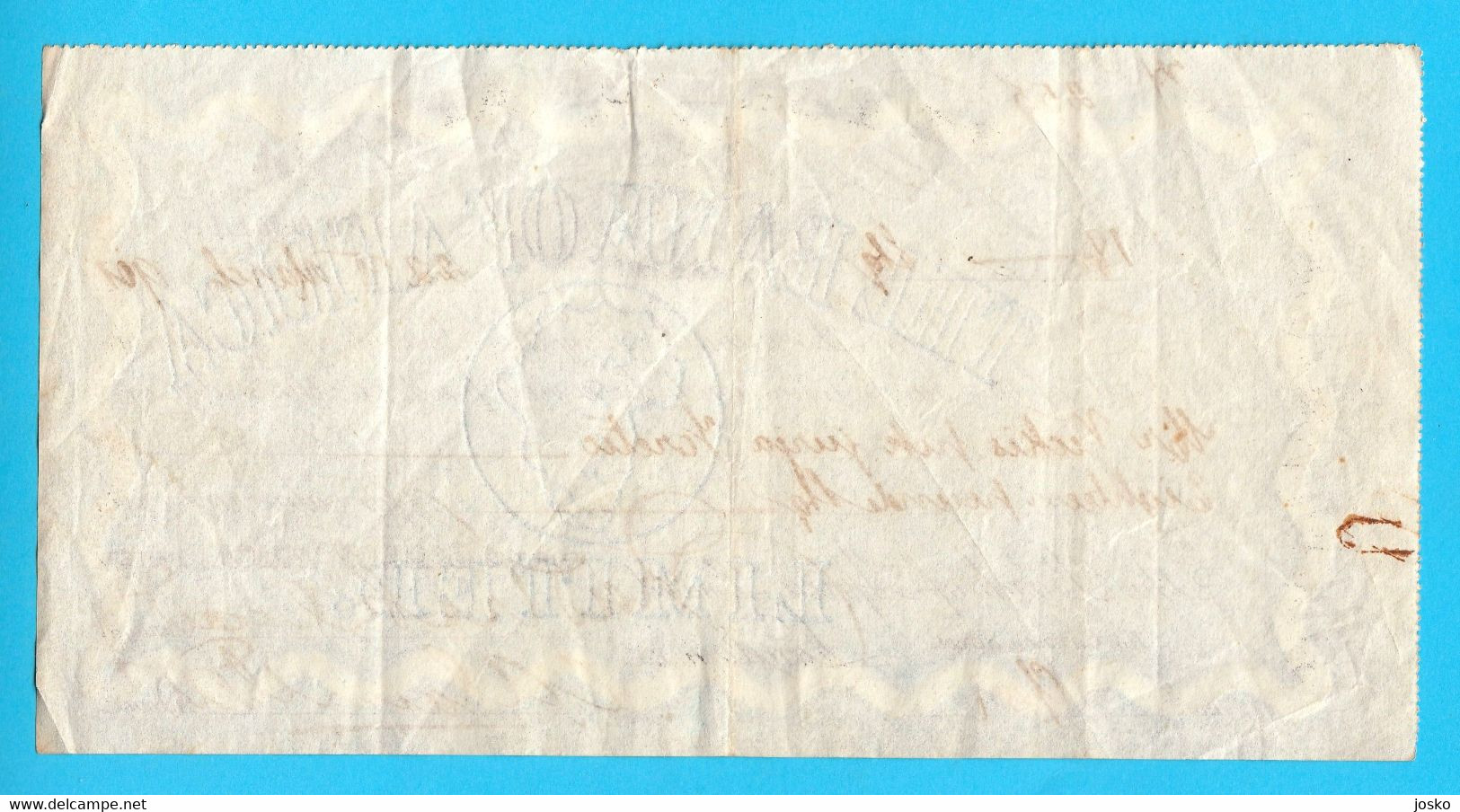 THE BANK OF AFRICA LIMITED - Pretoria 1901 Original Old Bill Of Exchange * South Africa Bond Check RRR - Afrique Du Sud