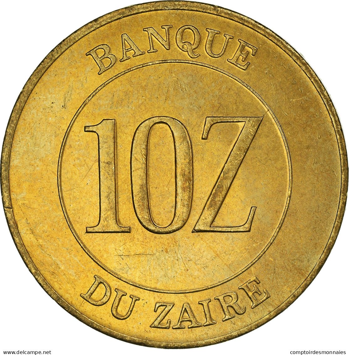 Monnaie, Zaïre, 10 Zaïres, 1988, SUP+, Laiton, KM:19 - Zaïre (1971-97)