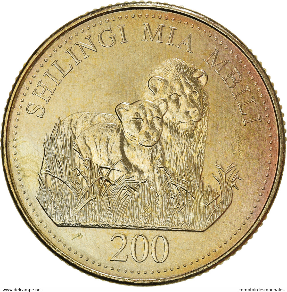 Monnaie, Tanzanie, 200 Shilingi, 1998, SPL+, Cuivre-Nickel-Zinc (Maillechort) - Tanzanía