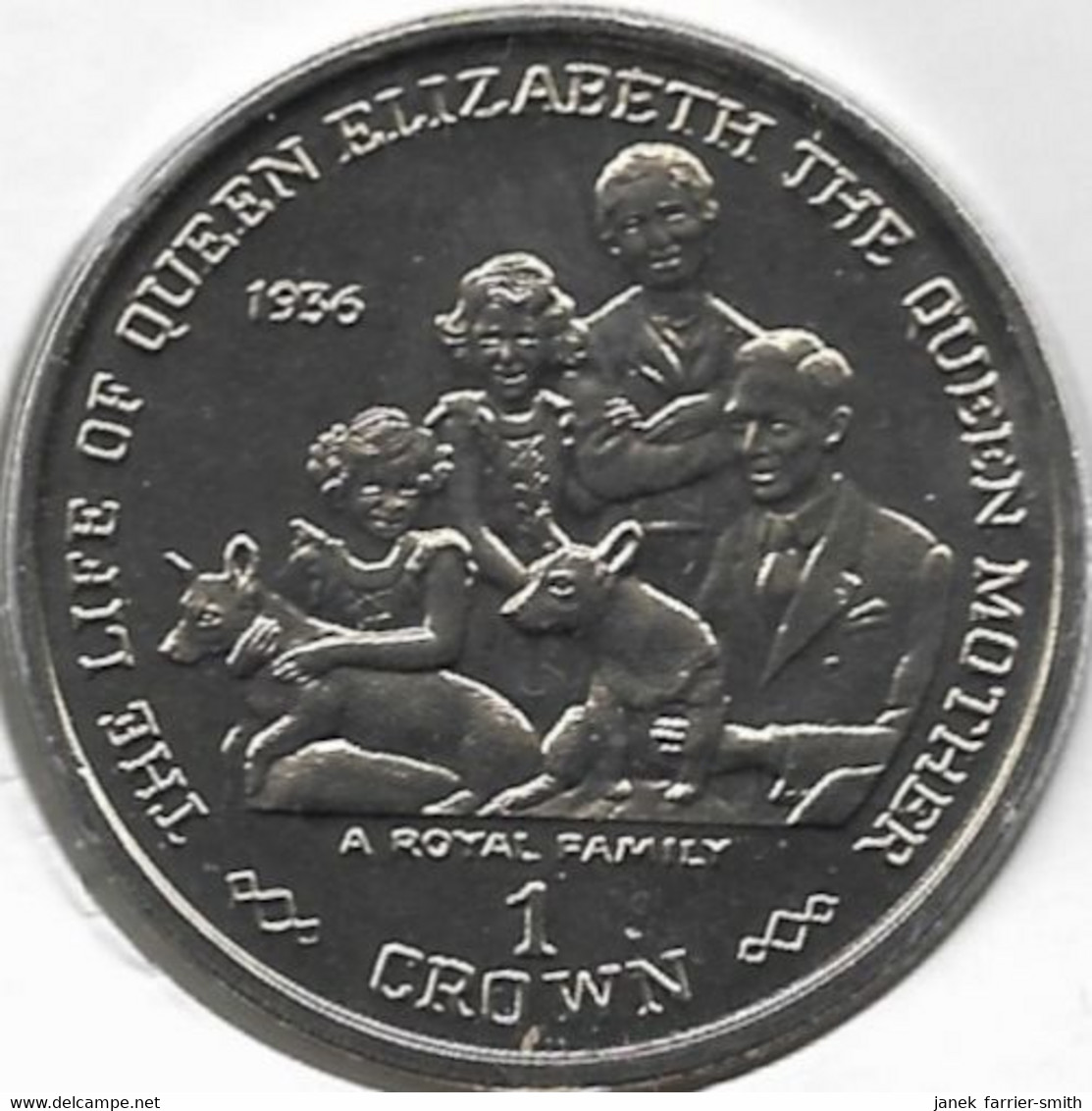 1999 Gibraltar 1 Crown The Life Of Queen Elizabeth Queen Mother 1936 Coin Cover - Gibraltar