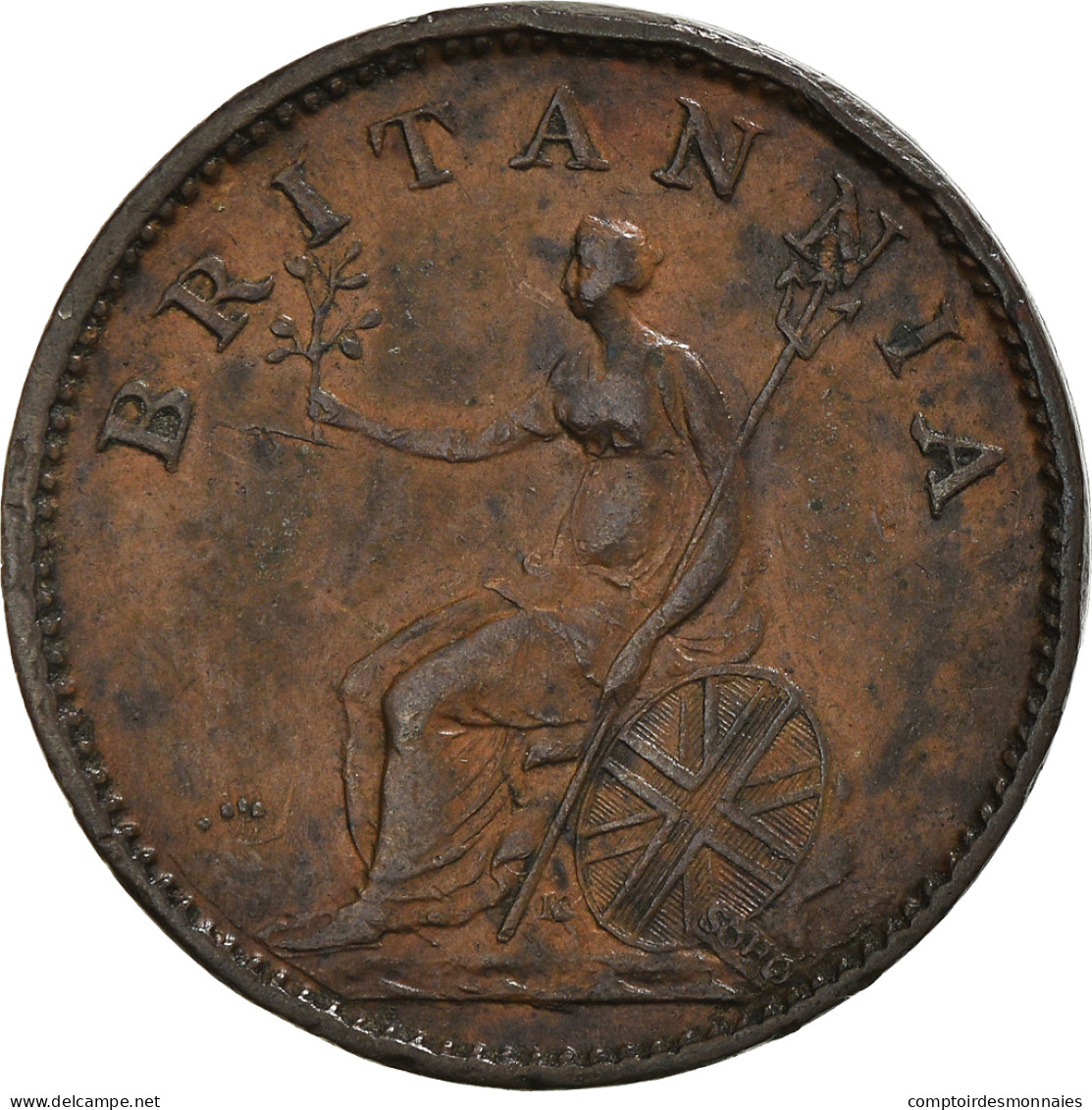 Monnaie, Grande-Bretagne, George III, Farthing, 1806, TTB, Cuivre, KM:661 - A. 1 Farthing