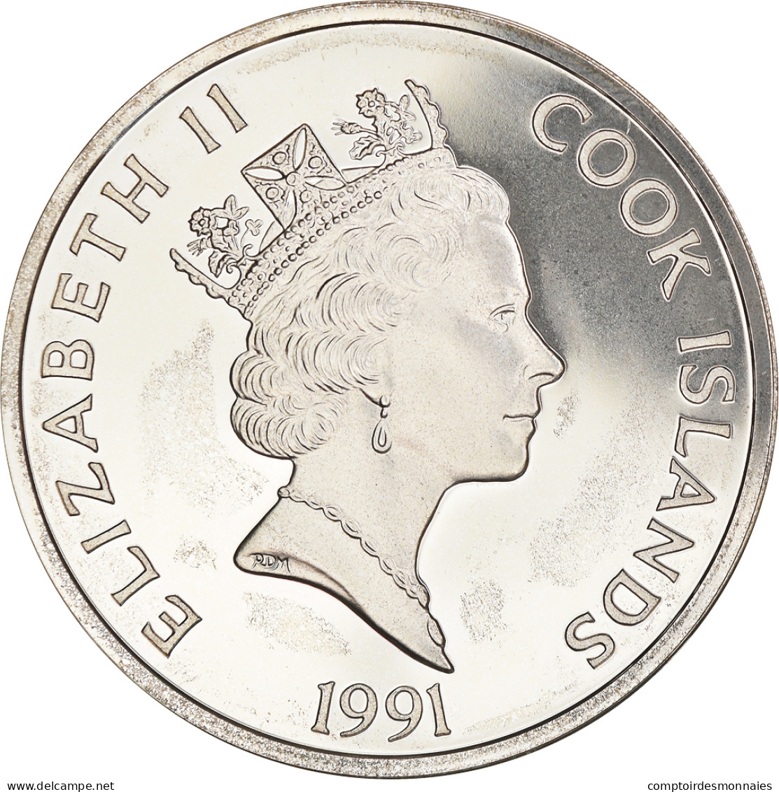 Monnaie, Îles Cook, Elizabeth II, 50 Dollars, 1991, Franklin Mint, FDC, Argent - Cookinseln