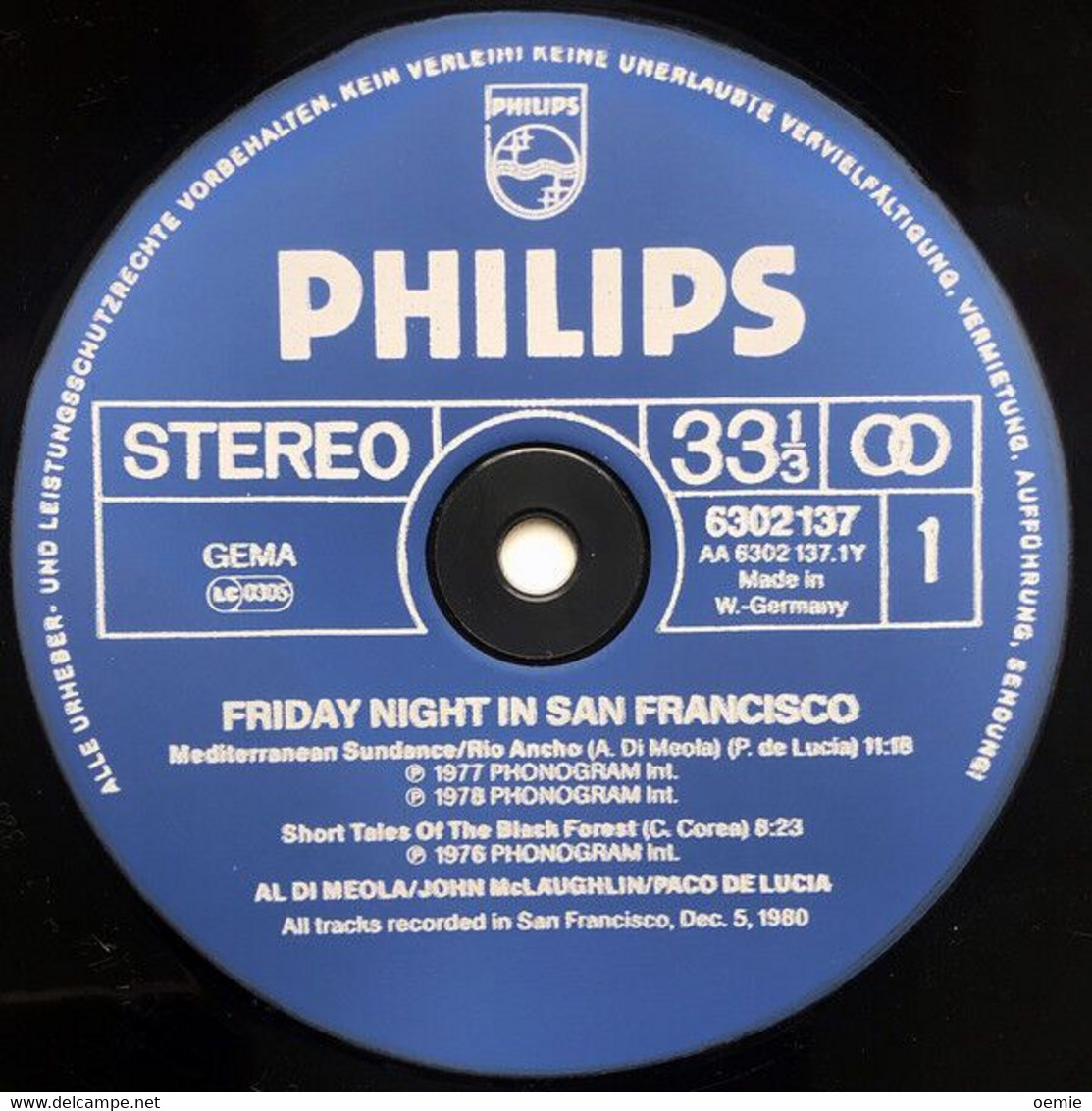 AL  DI   MEOLA  ° FRIDAY NIGHT SAN FRANCISCO - Otros - Canción Española