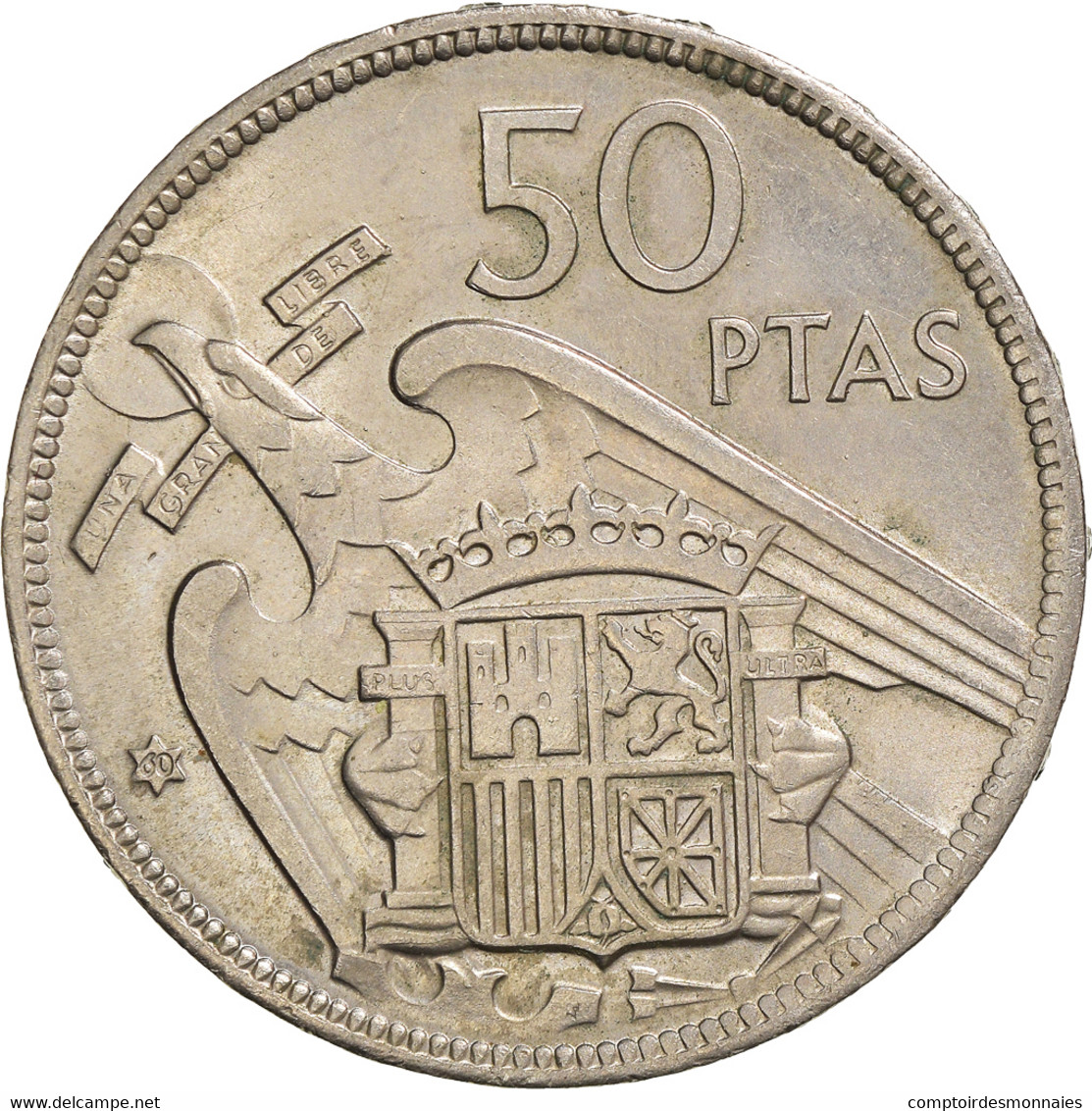 Monnaie, Espagne, 50 Pesetas, 1960, TTB, Cupro-nickel, KM:788 - 50 Peseta
