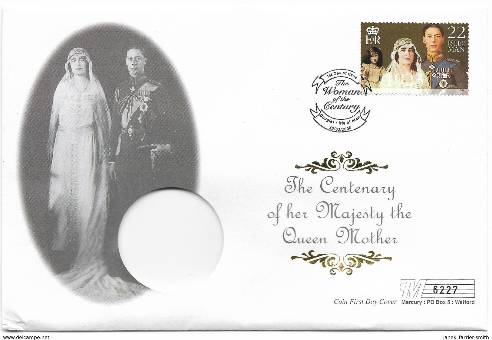1999 Isle Of Man 1 Crown The Life & Times Of The Queen Mother 1923 Coin Cover - Isle Of Man