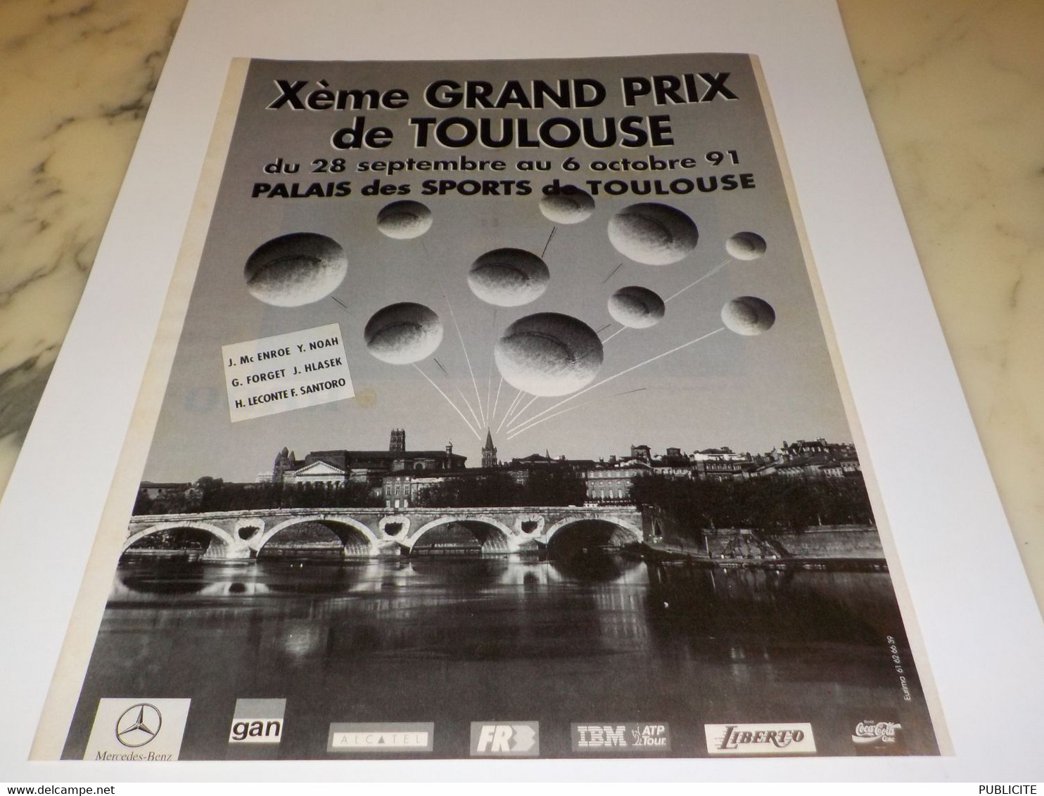 ANCIENNE PUBLICITE  GRAND PRIX DE TOULOUSE  1991 - Sonstige & Ohne Zuordnung