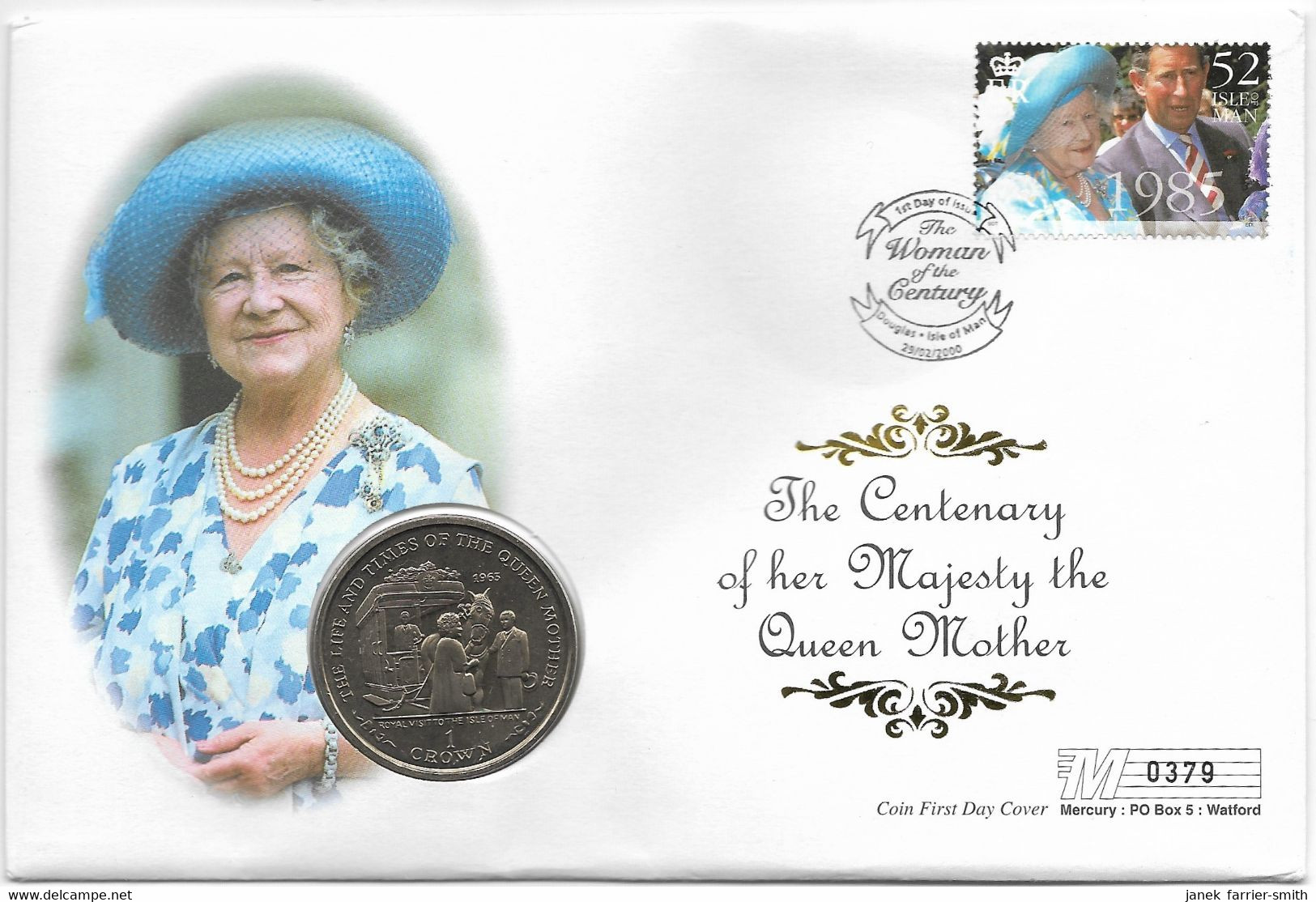 2000 Isle Of Man 1 Crown The Life & Times Of The Queen Mother 1963 Coin Cover - Île De  Man