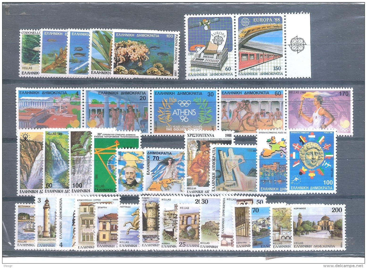 Greece 1988 Complete Year Set MNH VF. - Années Complètes