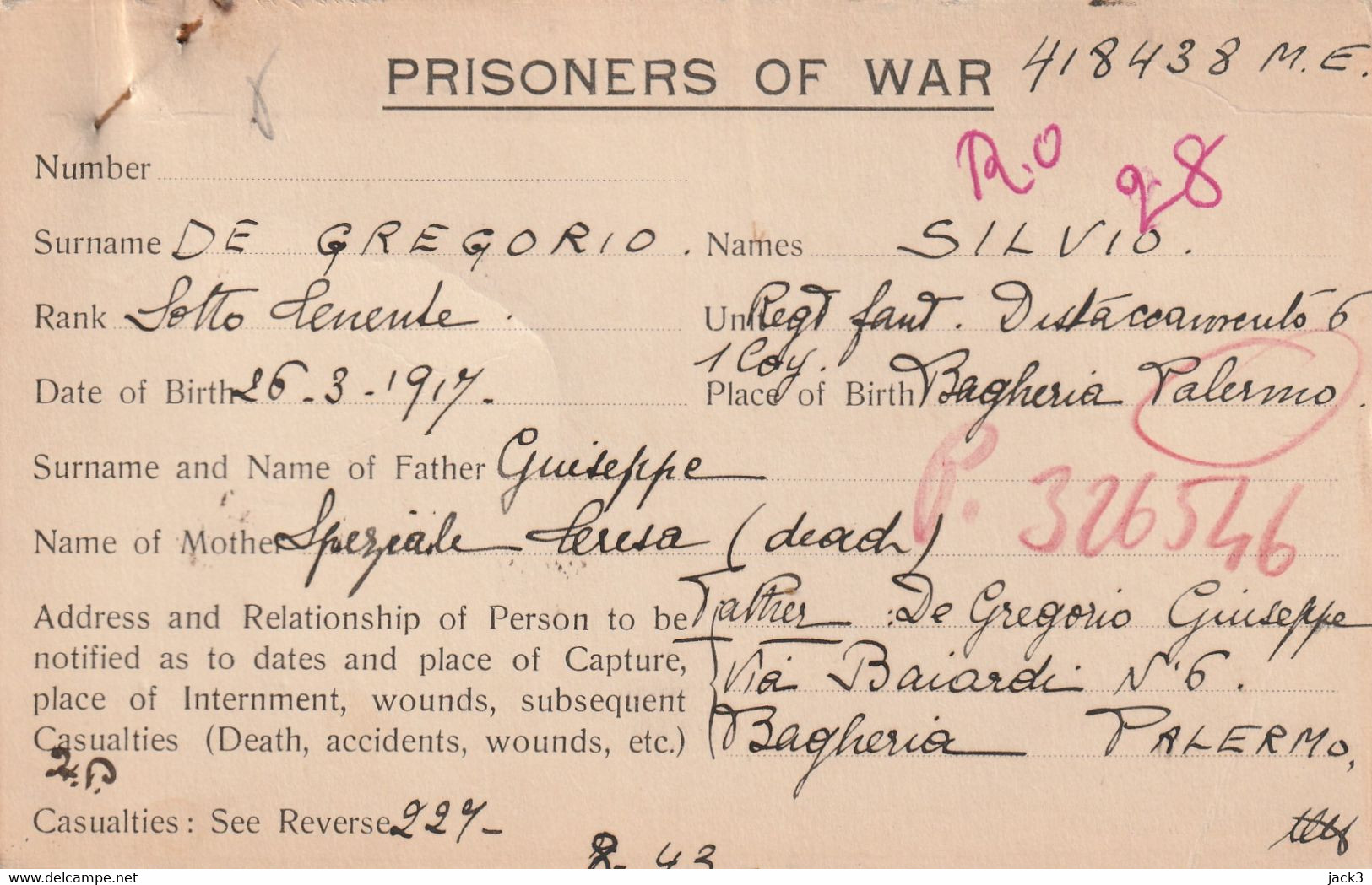 Cartolina - Prigionieri Di Guerra - Prisoners Of War - 30/5 POW CAMP - Prison