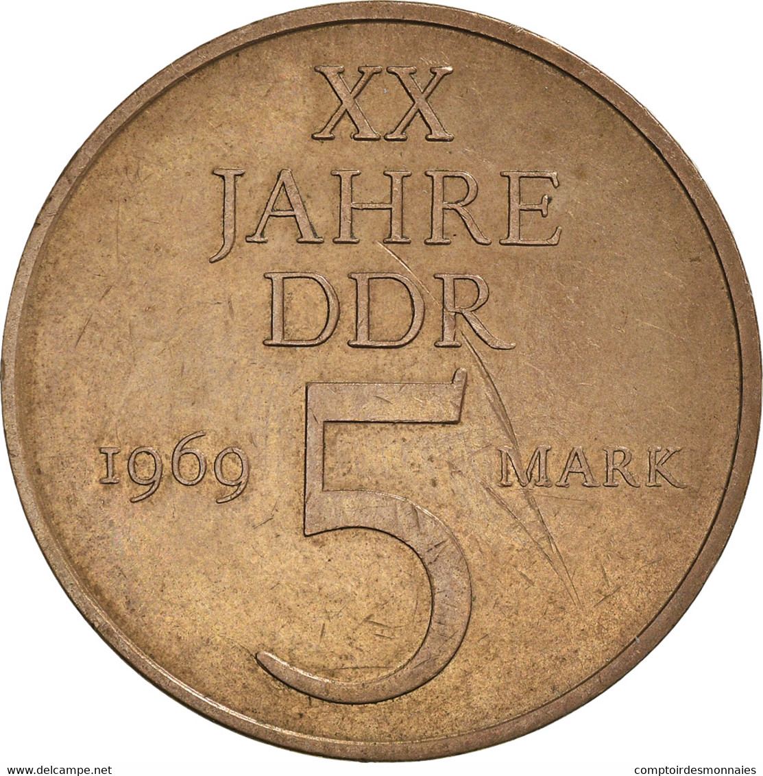 Monnaie, République Démocratique Allemande, 5 Mark, 1969, Berlin, TB - 5 Mark