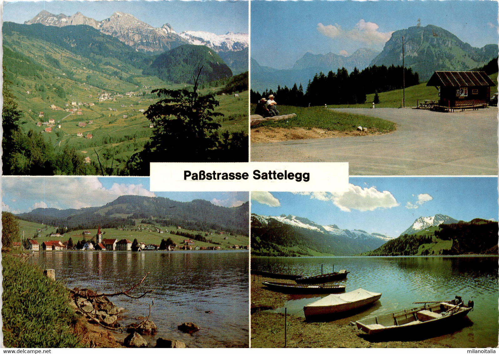 Paßstrasse Sattelegg - 4 Bilder (0602) * 6. 8. 1969 - Sattel