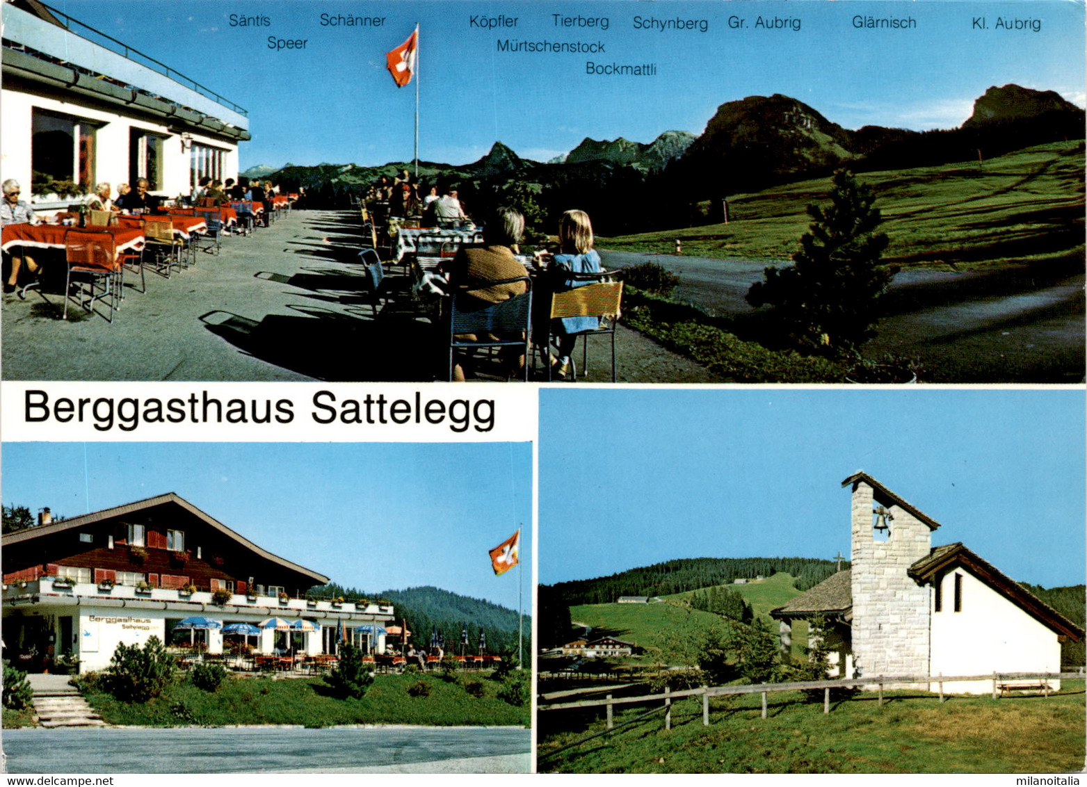 Berggasthaus Sattelegg - 3 Bilder (20578) * 9. 7. 1984 - Sattel