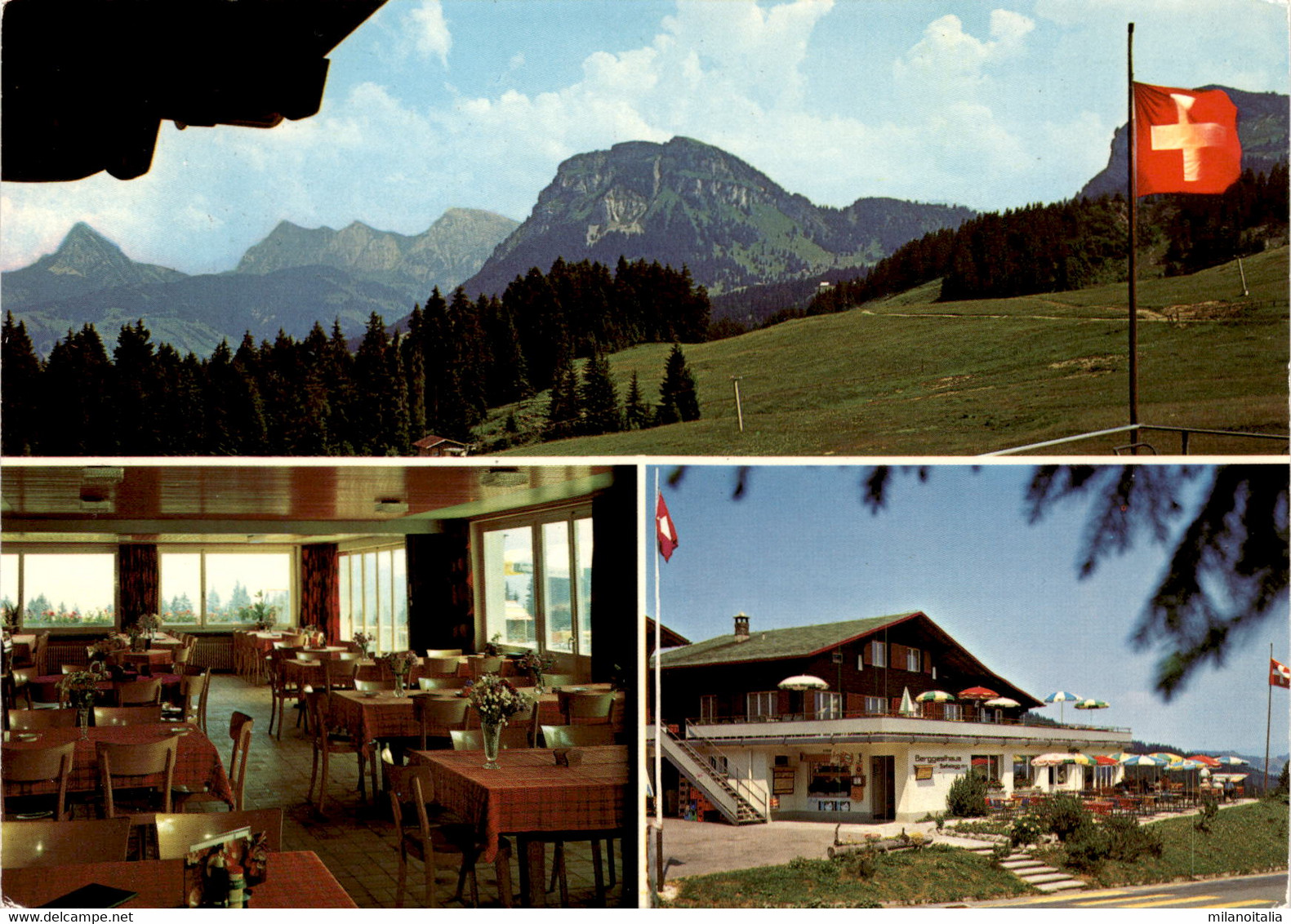 Berggasthaus Sattelegg - Willerzell - 3 Bilder (5823) * 2. 10. 1978 - Sattel